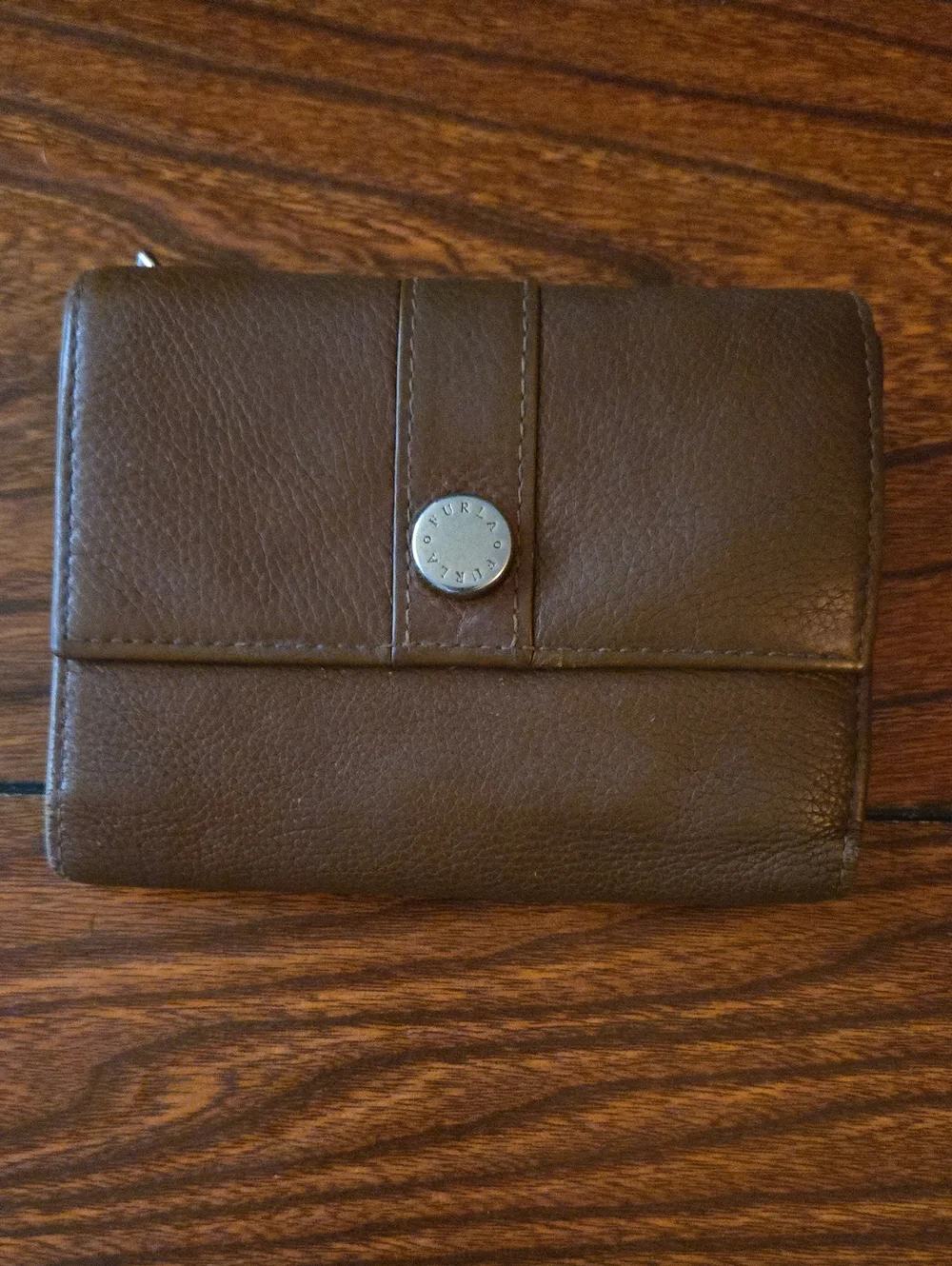 Furla Brown Leather Fold Wallet